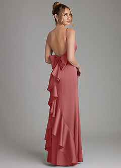Azazie Zherra Bridesmaid Dresses Antique Rose Mermaid Bow Stretch Satin Dress image1