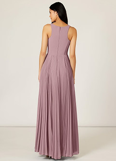 Azazie Lindsey Bridesmaid Dresses A-Line Pleated Chiffon Floor-Length Dress image2