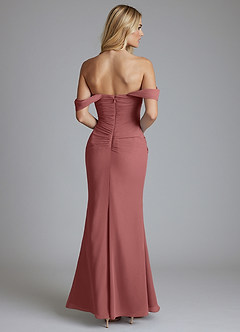 Azazie Luiza Bridesmaid Dresses Amethyst Mermaid Off the Shoulder Chiffon Dress image7