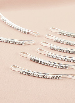 front Twelve-Piece Rhinestone Hair Clip Set