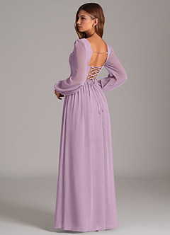 Azazie Maree Bridesmaid Dresses Wisteria A-Line Corset Chiffon Dress image2