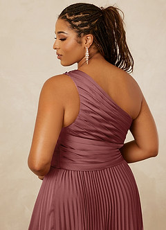 Christian Siriano Bridal for Azazie 1008 Bridesmaid Dresses Amethyst A-Line One Shoulder Stretch Satin Dress image15