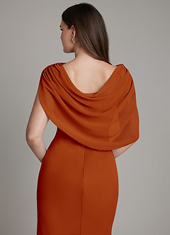 Azazie Hadley Robes à essayer chez vous Robe Sirène en Mousseline de soie Plissée Acier Bleuté image7