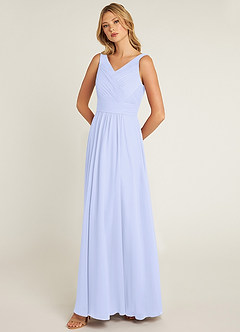 Azazie Pierrette Bridesmaid Dresses Lavender A-Line Pleated Chiffon Dress image3