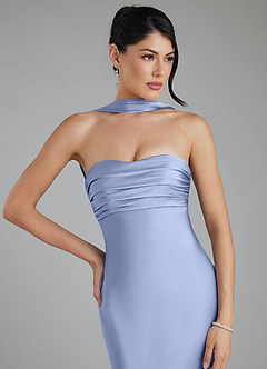 Azazie Marryn Bridesmaid Dresses Ice Mermaid Sweetheart Neckline Stretch Satin Dress image8