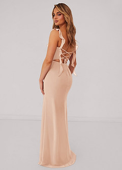 Barbie ♥ Azazie Bridesmaid Dresses English Rose Mermaid Corset Chiffon Dress image3