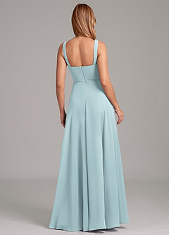 Azazie Shaude Bridesmaid Dresses Mist A-Line Pleated Chiffon Dress image2