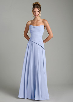 Azazie Gabriela Bridesmaid Dresses Ice A-Line Corset Chiffon Dress image7