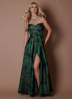 Daiane Emerald Gold Gown image4