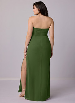 Barbie ♥ Azazie Bridesmaid Dresses Olive Sheath Strapless Chiffon Convertible Dress image9