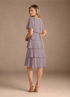 Azazie Rita Mother of the Bride Dresses Dusk A-Line Scoop Beaded Chiffon Dress image2