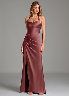 Azazie Serenity Brautjungfernkleider Meerjungfrau-Linie Herzausschnitt Stretch-Satin Kleid Amethyst image4