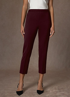 front Kennedy Cabernet Pantalones de vestir elásticos estructurados