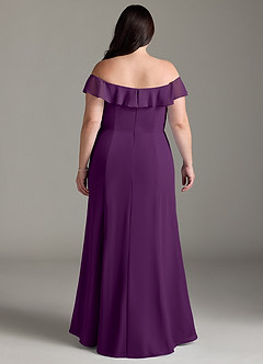 Azazie Sophie Robes de demoiselle d'honneur Robe Trapèze Convertible en Mousseline de soie Épaule décolletée Grain De Raisin image7