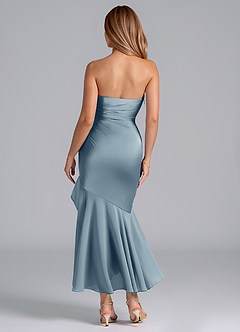 Azazie Danie Abiti da Damigella Abito Tubino in Chiffon Senza Cinturino Blu Polveroso image6