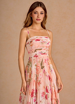 Celestine Abstract Bouquet Floral Midi Dress image5