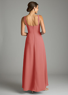 Azazie Debra Bridesmaid Dresses Antique Rose A-Line with Pockets Chiffon Convertible Dress image6