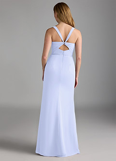 Azazie Mero Bridesmaid Dresses Lavender Sheath Pleated Chiffon Dress image3