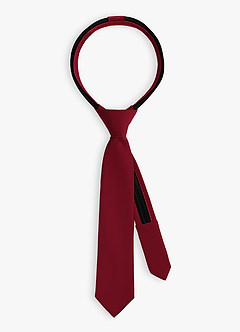 front Boy's Matte Satin Pre-Tie