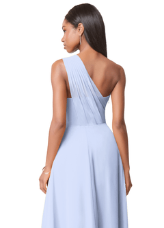 Azazie Ashley Bridesmaid Dresses Ice A-Line Ruched Chiffon Dress image4