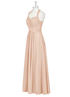 Azazie Claudia Jurken voor bruidsmeisjes Jurk van Chiffon met A-Lijn Sweetheart Halslijn Engelse Roos image9