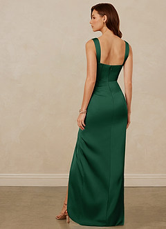 Christian Siriano Bridal for Azazie 1017 Bridesmaid Dresses Dark Green Sheath Sweetheart Neckline Stretch Satin Dress image5