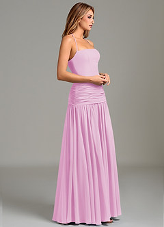 Azazie Vashti Bridesmaid Dresses Candy Pink A-Line Chiffon Dress image3