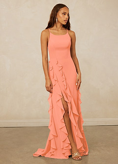 Christian Siriano Bridal for Azazie 1006 Bridesmaid Dresses Sunset Mermaid Ruched Chiffon Dress image1