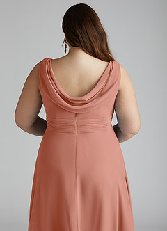 Azazie Karina Bridesmaid Dresses MAI TAI A-Line Pleated Chiffon Dress image10