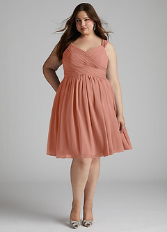 Azazie Angie Bridesmaid Dresses MAI TAI A-Line Corset Chiffon Dress image11