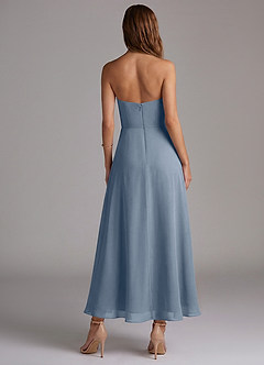 Azazie Wren Abiti da Damigella Abito A-Line in Chiffon Senza Cinturino Crepuscolo image4