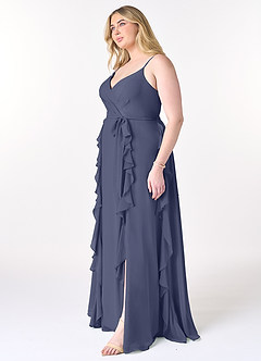 Azazie Peyton Bridesmaid Dresses Stormy A-Line Ruched Chiffon Dress image9