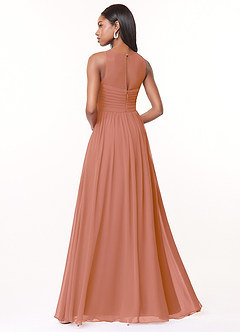 Azazie Nina Bridesmaid Dresses MAI TAI A-Line Pleated Chiffon Dress image2