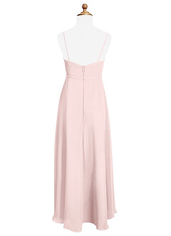 Azazie Naeem Junior A-Linie Gestreift Chiffon Kleid Zartrosa image5