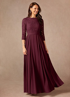 Azazie Lucianna Kleider für die Brautmutter A-Linie Spitze Kleid Cabernetrot image3