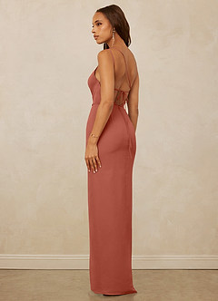 Christian Siriano Bridal for Azazie 1003 Bridesmaid Dresses Clay Sheath One Shoulder Chiffon Dress image7