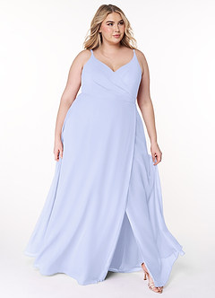 Azazie Lennon Brautjungfernkleider A-Linie Spitze Chiffon Kleid Lavendel image9