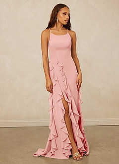 Christian Siriano Bridal for Azazie 1006 Bridesmaid Dresses Rosette Mermaid Ruched Chiffon Dress image1