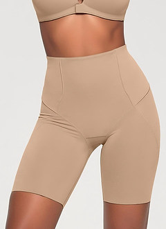 front Powerful Butt Lifting Double C Cross High Waist Shaping Shorts (1.18 inch Effective Butt Lift)