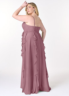 Azazie Peyton Bridesmaid Dresses Vintage Mauve A-Line Ruched Chiffon Dress image10