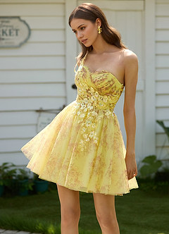 Sunpetal Yellow Mini Dress image1