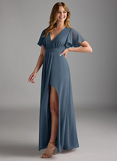 Azazie Zaniah Bridesmaid Dresses Neptune A-Line Chiffon Dress image5