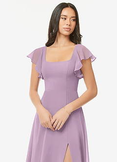 Azazie Bondi Bridesmaid Dresses Wisteria A-Line Ruffled Chiffon Dress image6