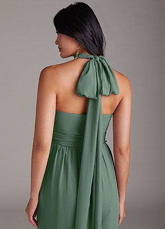 Azazie Lamara Bridesmaid Dresses Eucalyptus Off the Shoulder Chiffon Convertible Jumpsuit image10