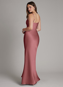 Azazie Ambra Abiti da Damigella Abito Sirena in Raso Elasticizzato Plissettato Ametista image7