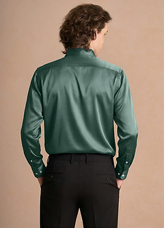 front Julian Eucalipto Camicia in raso elasticizzato