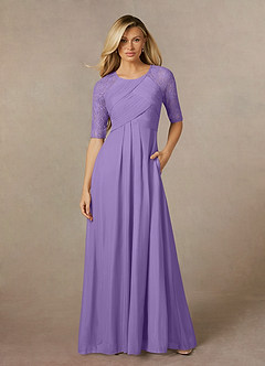 Azazie Raelyn Mother of the Bride Dresses Tahiti A-Line Lace Mesh Dress image1