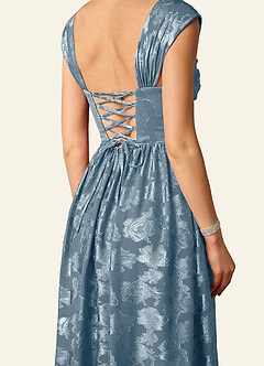 Briar Dusty Blue Off-Shoulder Pleated Prom Dress image8
