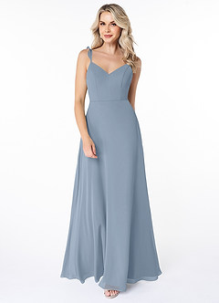 Azazie Everlee Final Sale Desert Rose A-Line Ruched Chiffon Dress image4