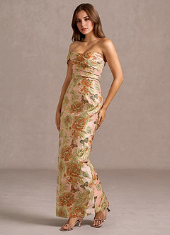 Robe Longue Abricot Vintage Cosima image3